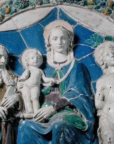 Virgen y Niño con santos de Della Robbia (workshop of)
