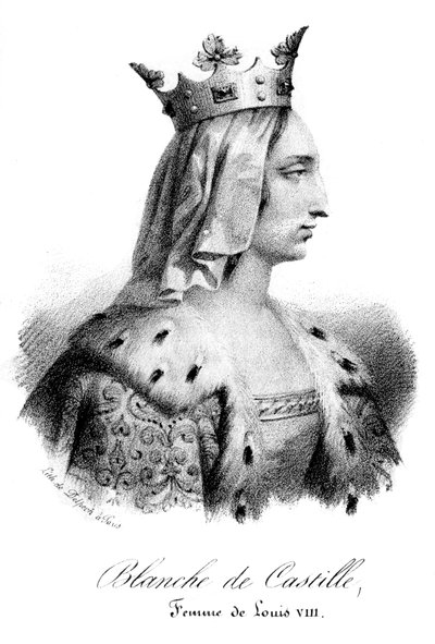 Blanca de Castilla, esposa de Luis VIII de Francia, siglo XIX de Delpech