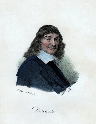 René Descartes, filósofo, matemático y científico francés, siglo XIX de Delpech