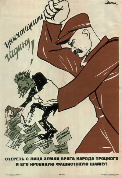 ¡Destruye al enemigo del pueblo Trotsky!, 1937 de Deni