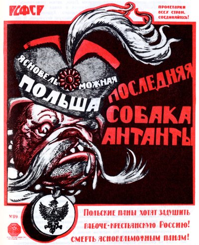 Polonia - el último perro del cartel de la Entente, 1920 de Deni