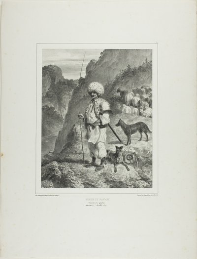 Pastor Bannat, orilla izquierda del Danubio de Denis-Auguste-Marie Raffet