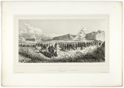 Batería no.14, de Souvenirs d’Italie: Expedición de Roma de Denis Auguste Marie Raffet