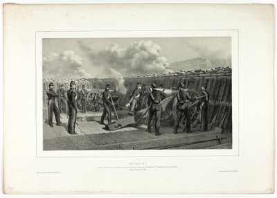 Batería no.9, de Souvenirs d’Italie: Expédition de Rome de Denis Auguste Marie Raffet