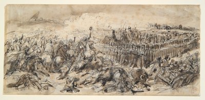 Escena de batalla (estudio para la 2.ª caballería ligera que resiste el ataque de los árabes) de Denis Auguste Marie Raffet