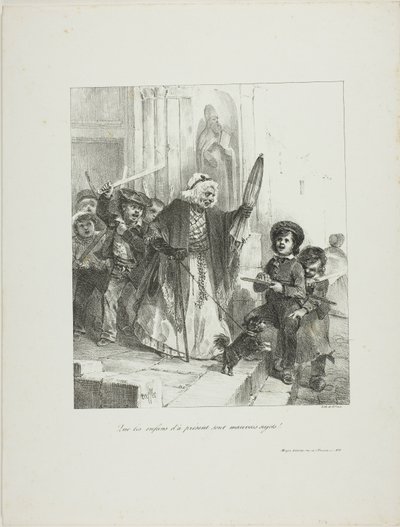 Los niños de hoy en día son muy malos. de Denis Auguste Marie Raffet