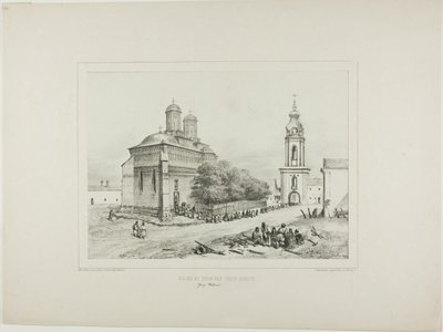 Iglesia y Torre de los Tres Santos, Yassy, Modavia, 19 de julio de 1837 de Denis Auguste Marie Raffet