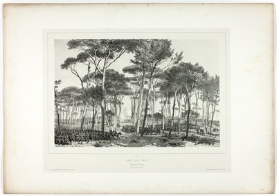 Combate en Pamfili, de Souvenirs d’Italie: Expédition de Rome de Denis Auguste Marie Raffet