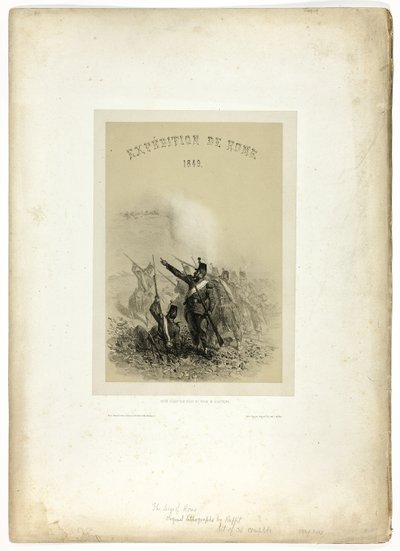 Expedición a Roma, 1849: Su recepción no es ni cortés ni política, de Souvenirs d’Italie: Expédition de Rome de Denis Auguste Marie Raffet