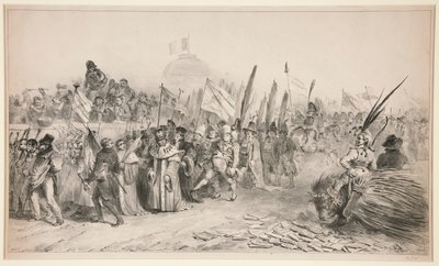 Gran reseña pasada por la caricatura. de Denis Auguste Marie Raffet