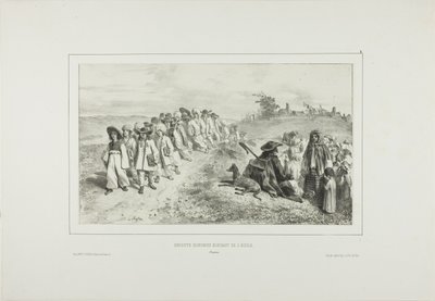 Niños húngaros que van a la escuela de Denis Auguste Marie Raffet