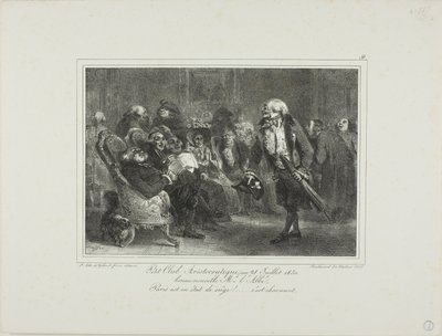 Pequeño Club Aristocrático, 28 de julio de 1830 de Denis Auguste Marie Raffet