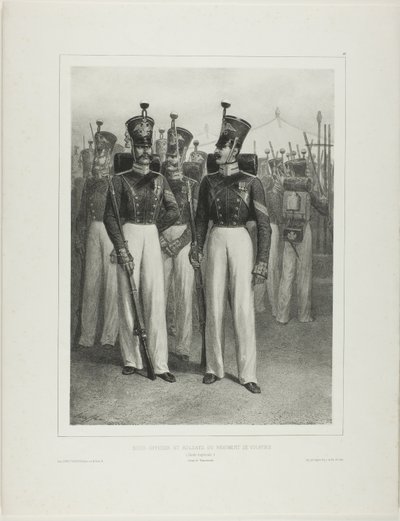 Suboficiales y soldados del Regimiento Volhynie (Guardia Imperial), Campamento Vosnessensk de Denis Auguste Marie Raffet