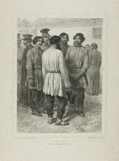 Campesinos rusos de Denis Auguste Marie Raffet