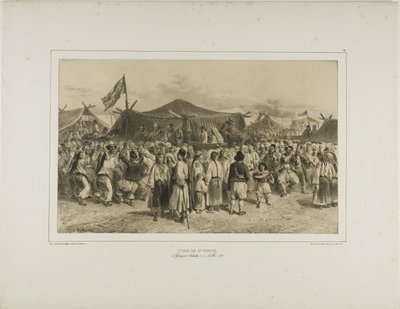 Feria de San Pedro, Giourjevo, Valaquia, 11 de julio de 1837 de Denis Auguste Marie Raffet