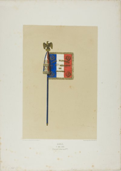 Estandarte: Luis Napoleón al 5º Regimiento de Dragones de Denis Auguste Marie Raffet