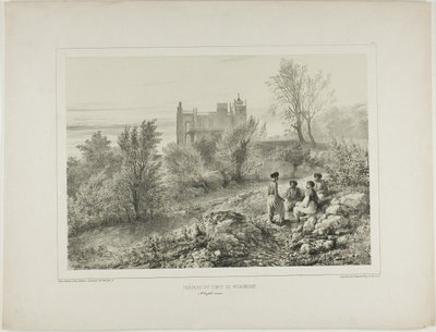 Castillo del Conde Woronzoff, Aloupka, Crimea, 12 de agosto de 1837 de Denis Auguste Marie Raffet