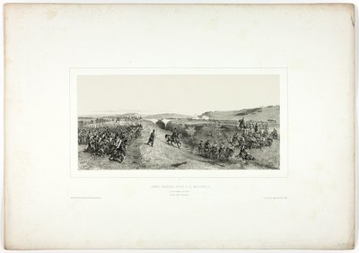 El ejército francés llega a Maglianella, de Souvenirs d’Italie: Expédition de Rome de Denis Auguste Marie Raffet