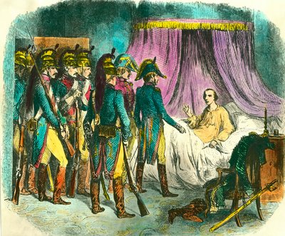 El arresto de Luis Antonio Enrique de Borbón, Duque de Enghien (1772-1804) de Denis Auguste Marie Raffet