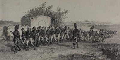 Reclutas turcos cerca de Esmirna, 10 de noviembre de 1837 de Denis Auguste Marie Raffet