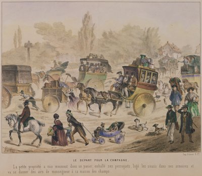 Partida al campo, mediados del siglo XIX de Denis Clement Pruche