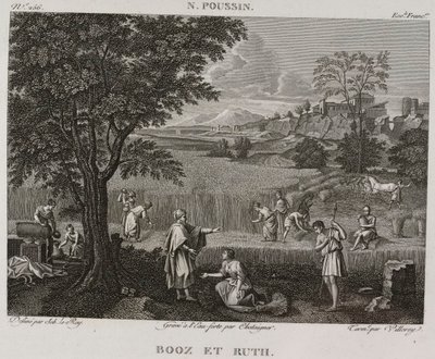 Denis-Sébastien Leroy, Antoine-Claude-François Villerey y Chataigner - Booz y Ruth, según Nicolas Poussin - 1802-1815 de Denis Sebastien Leroy