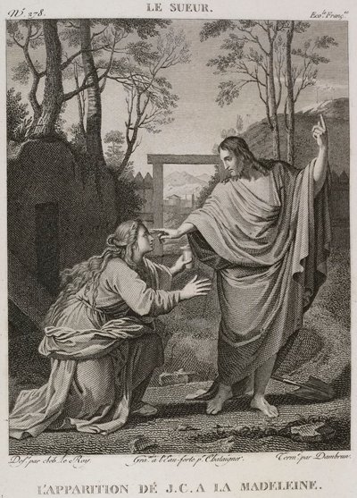 Denis-Sébastien Leroy, Chataigner y Dambrun - La Aparición de Jesucristo a la Magdalena, según Eustache Le Sueur - 1802-1815 de Denis Sebastien Leroy