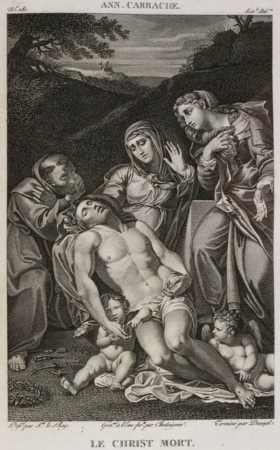 Denis-Sébastien Leroy, Chataigner y Dennel - El Cristo muerto, según Annibale Carracci - 1802-1815 de Denis Sebastien Leroy