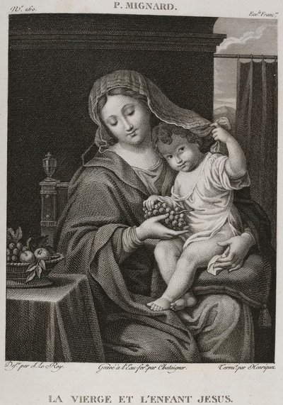 Denis-Sébastien Leroy, Chataigner y Henriquez - La Virgen con el Niño Jesús, según Pierre Mignard - 1802-1815 de Denis Sebastien Leroy