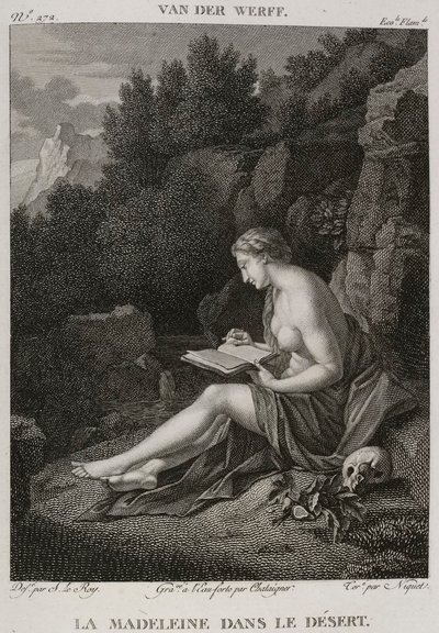 Denis-Sébastien Leroy, Chataigner y Niquet - La Magdalena en el desierto, según Adriaen van der Werff - 1802-1815 de Denis Sebastien Leroy