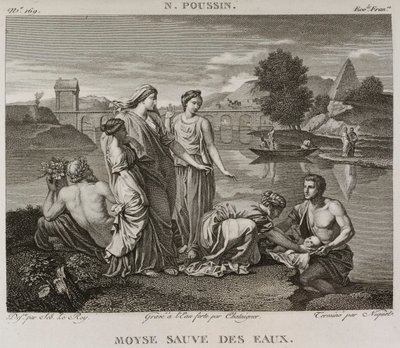 Denis-Sébastien Leroy, Chataigner y Niquet - Moisés salvado de las aguas, según Nicolas Poussin - 1802-1815 de Denis Sebastien Leroy