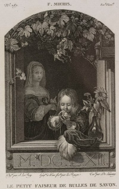 Denis-Sébastien Leroy, Lerouge y De Launay - La pequeña jabonera, según Frans van Mieris el Viejo - 1802-1815 de Denis Sebastien Leroy