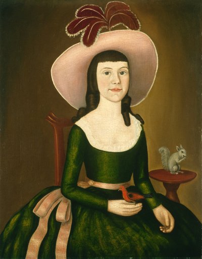 Señorita Denison de Stonington, Connecticut posiblemente Matilda Denison, c. 1790 de Denison Limner