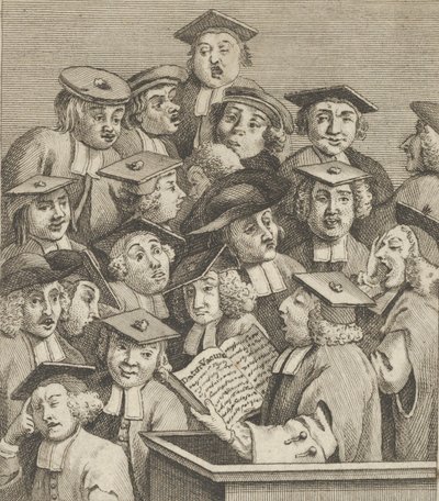 Eruditos en una conferencia, ca. 1800 de Dent