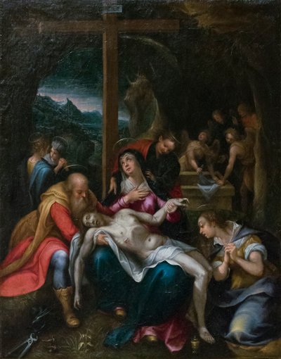 Lamentación de Cristo, c.1595-1600 (óleo sobre lienzo) de Denys Calvaert or Calvart