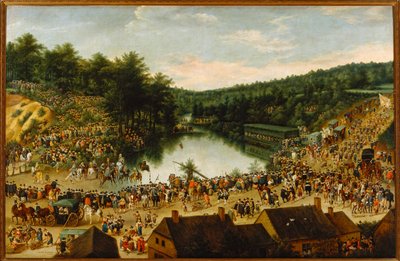 Festividad de Nuestra Señora de los Bosques ... (óleo sobre lienzo) de Denys van Alsloot