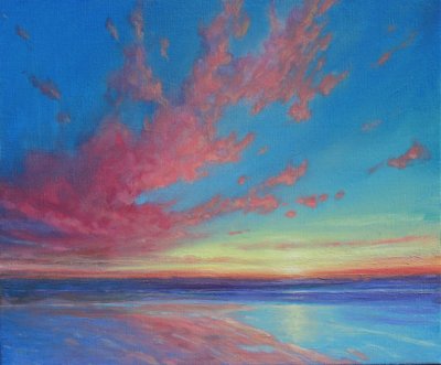 Al caer la tarde, 2019 (Óleo sobre lienzo) de Derek Hare