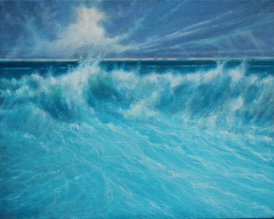 Costa atlántica, 2019 (óleo sobre lienzo) de Derek Hare