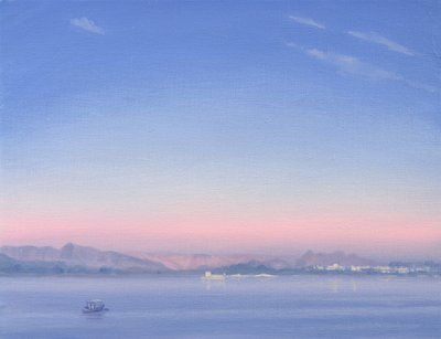 Amanecer sobre el lago Piccola de Derek Hare