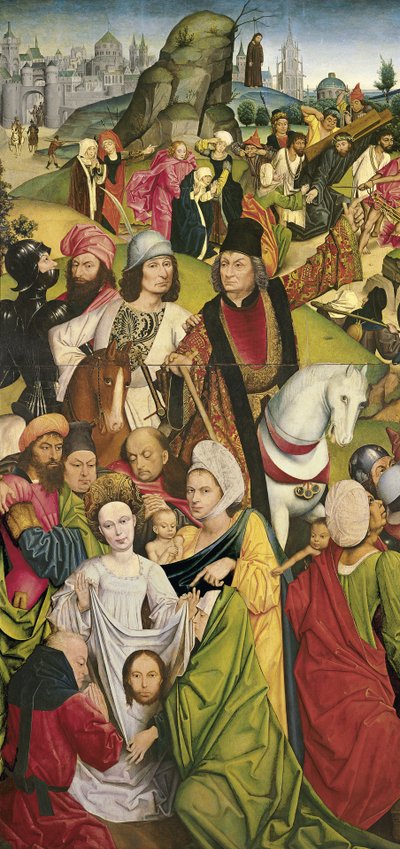 Santa Verónica y un grupo de caballeros de Derick Baegert