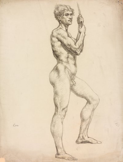 Estudio de una figura masculina de Derwent Lees