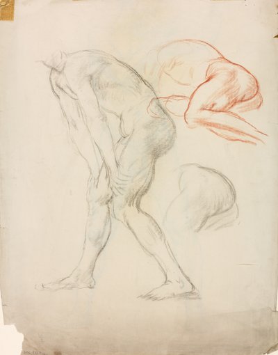 Estudios de una figura agazapada de Derwent Lees