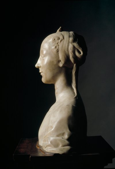 Busto de joven dama. Escultura en mármol por Desiderio da Settignano (ca. 1430-1464) de Desiderio da Settignano