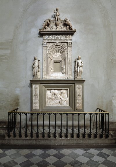 Tabernáculo de mármol por Desiderio da Settignano (ca. 1430-1464) (El Altar del Sacramento, tabernáculo de mármol) de Desiderio da Settignano