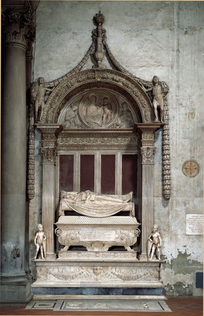 Tumba de Carlo Marsuppini (1399-1453), Canciller de la República Florentina de Desiderio da Settignano