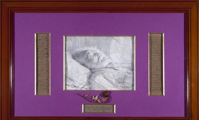 Victor Hugo en su lecho de muerte, hacia 1885 (óleo sobre madera) de Desire Francois Laugee