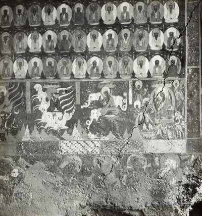 Los mil budas y nidāna de la Dama Sumati, Cueva 275, pared norte, Cuevas de Dunhuang, China, Foto 1275/1 (86) de Desmond Parsons