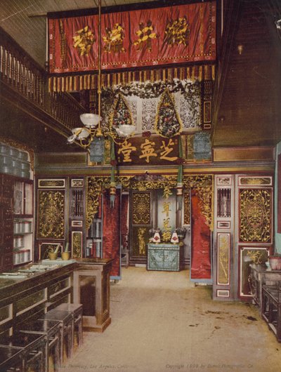 Farmacia china, Los Ángeles, California de Detroit Photographic Co.
