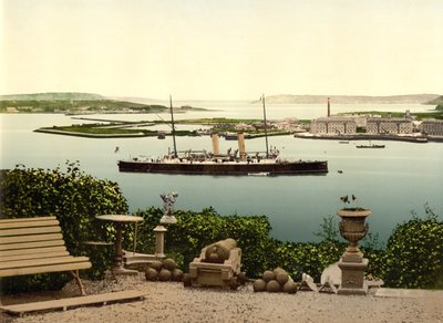 Puerto de Queenstown. Condado de Cork, c.1890 de Detroit Photographic Co.