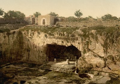 Tumbas de los reyes, Jerusalén, Tierra Santa, c.1890-c.1900 (impresión fotocromática) de Detroit Photographic Co.